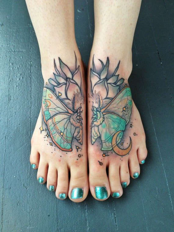 Where to place tattoo designs on your feet - Goose Tattoo